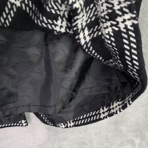 Womens Talbots Black & White Plaid Wool Blend Lined Pencil Mini Skirt Size 8 - Picture 3 of 8